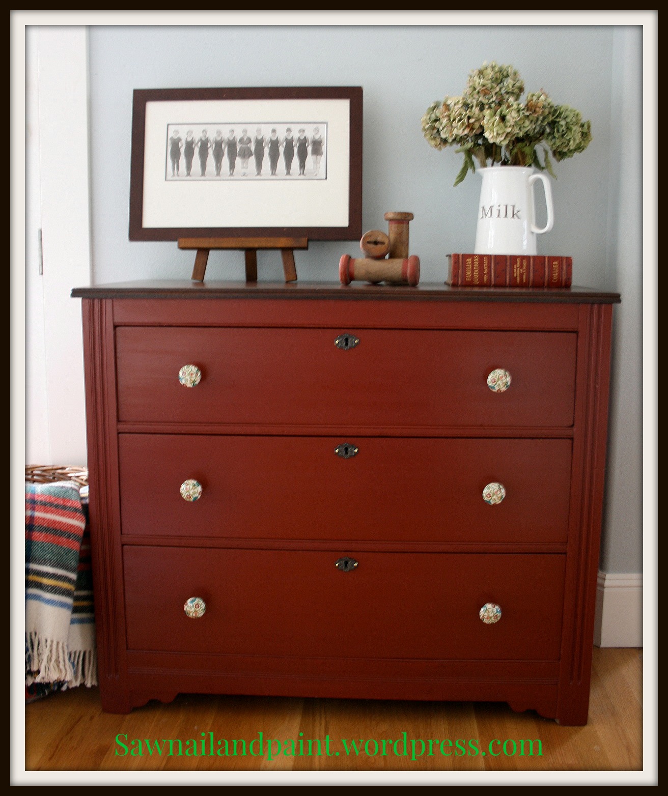 Tuscan Red Eastlake Dresser Saw Nail And Paint