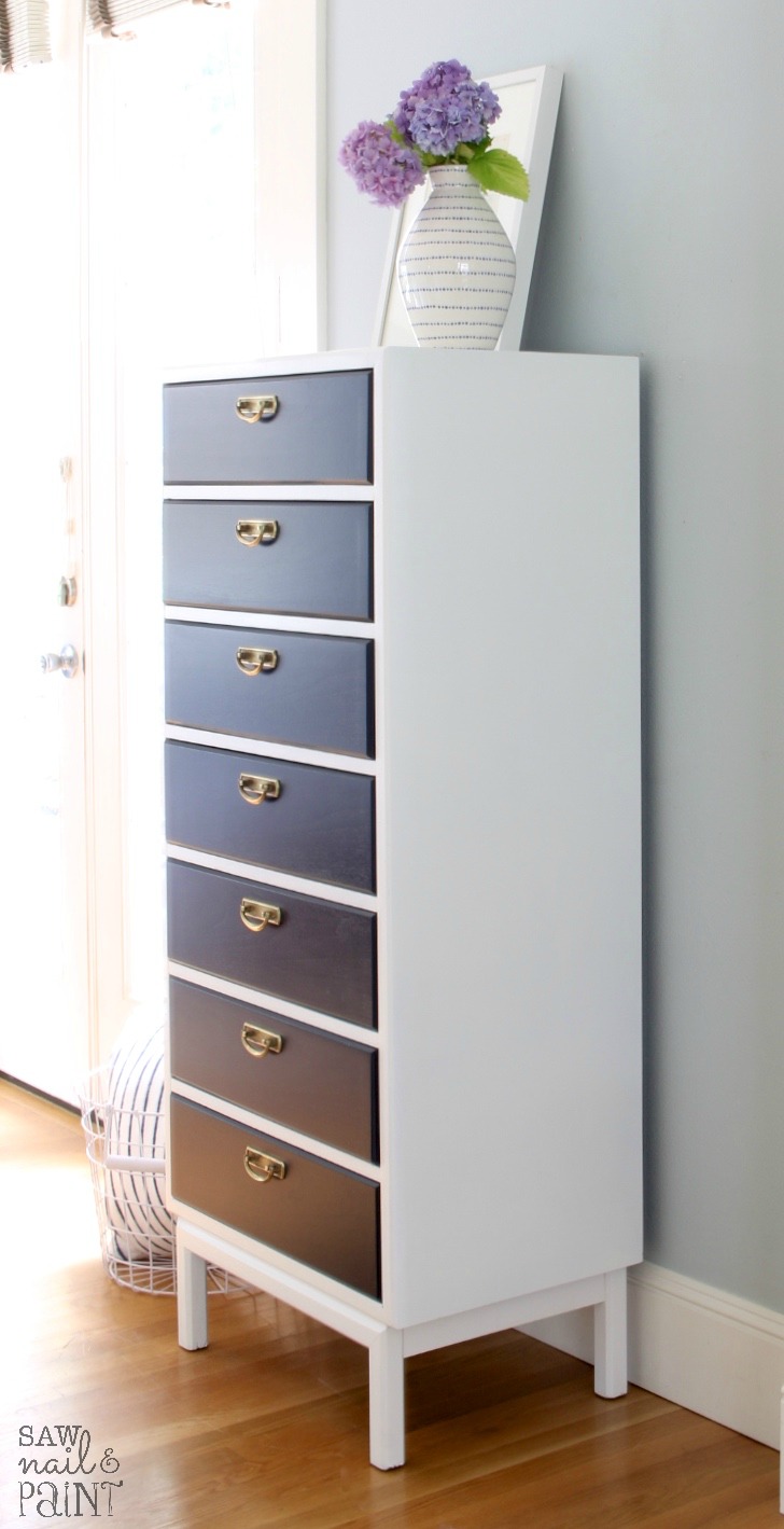 Broyhill Premier Dresser In Navy And White Saw Nail And Paint