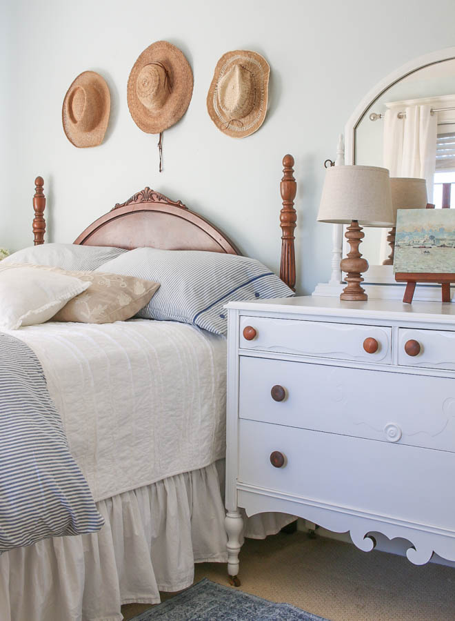 Saw Nail Paint Seattle Cottage Home Tour - Charming Cottage Bedroom with Vintage Antiques Touches