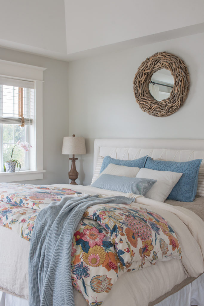 Saw Nail Paint Seattle Cottage Home Tour - Charming Cottage Bedroom with Floral Touches