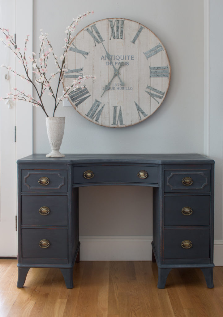 Desk Makeover In Vintage Velvet Saw Nail And Paint