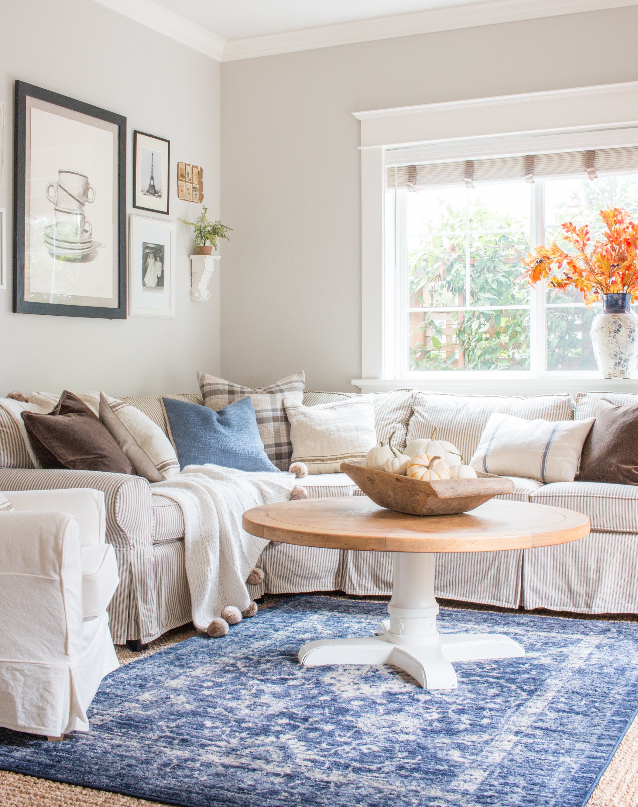 Living Room With Pottery Barn Basic Sectional Saw Nail And Paint