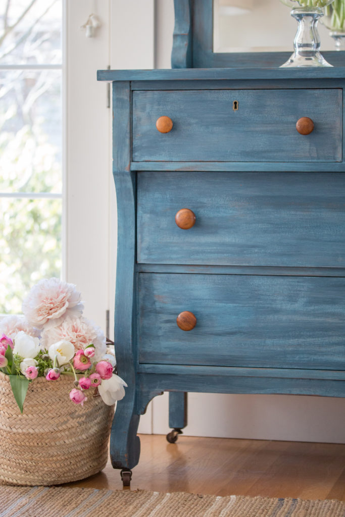 Empire Dresser Makeover with Milk Paint - Saw Nail and Paint