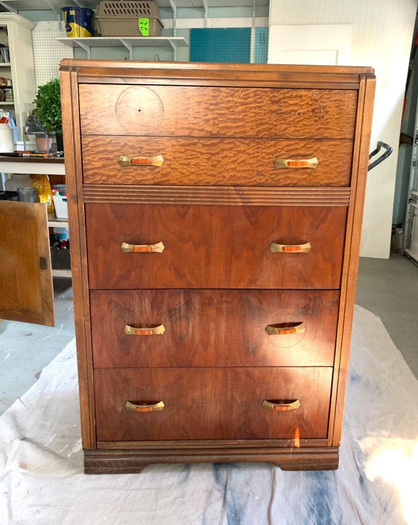 Art Deco Dresser Makeover Saw Nail And Paint